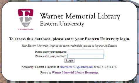eastern university library database